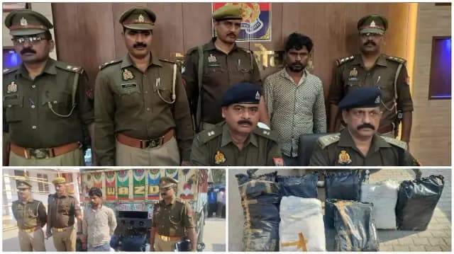 Sonbhadra News: रॉबर्ट्सगंज पुलिस और एसओजी की संयुक्त कार्रवाई, आयशर वाहन से 22.50 लाख का गांजा बरामद, एक गिरफ्तार.