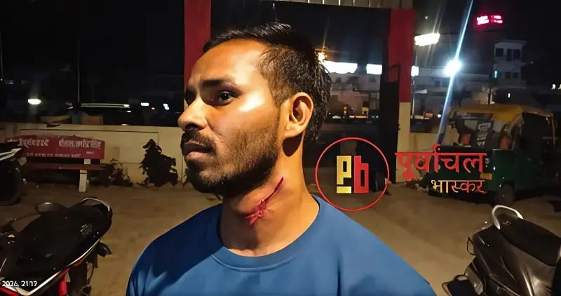 Chandauli News: रफ्तार रोकने पर युवक पर जानलेवा हमला, धारदार हथियार से गर्दन पर वार.
