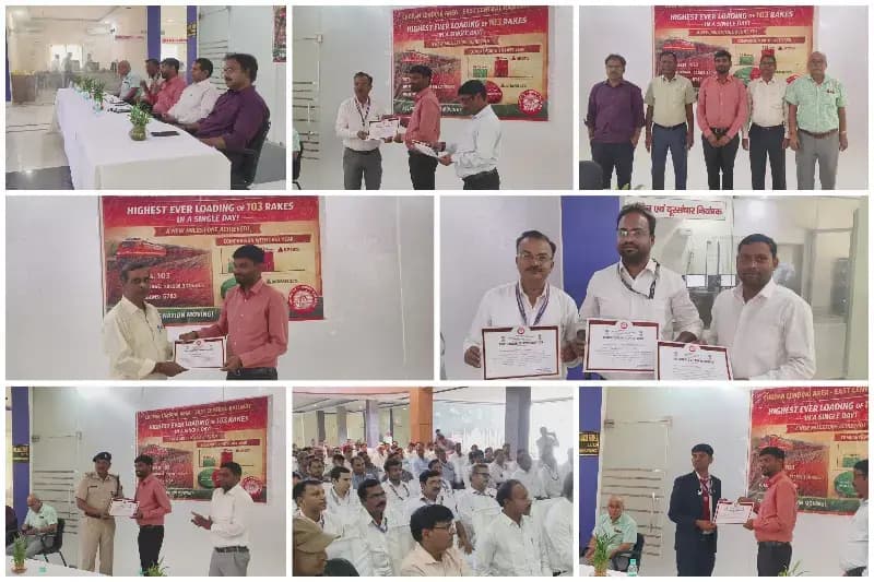 Sonbhadra News: चोपन एरिया में 103 कोयला रैक लदान का रिकॉर्ड, धनबाद मंडल देश में अव्वल.