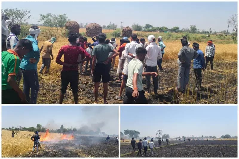 Sonbhadra News: खड़ी गेहूं की फसल में लगी आग, 12 बीघा फसल जलकर खाक.