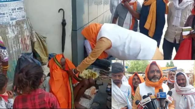 Sonbhadra News: भीषण गर्मी और हीटवेव से बचाव के लिए सदर विधायक भूपेश चौबे ने बांटे गमछे, लोगों से सावधानी बरतने की अपील.