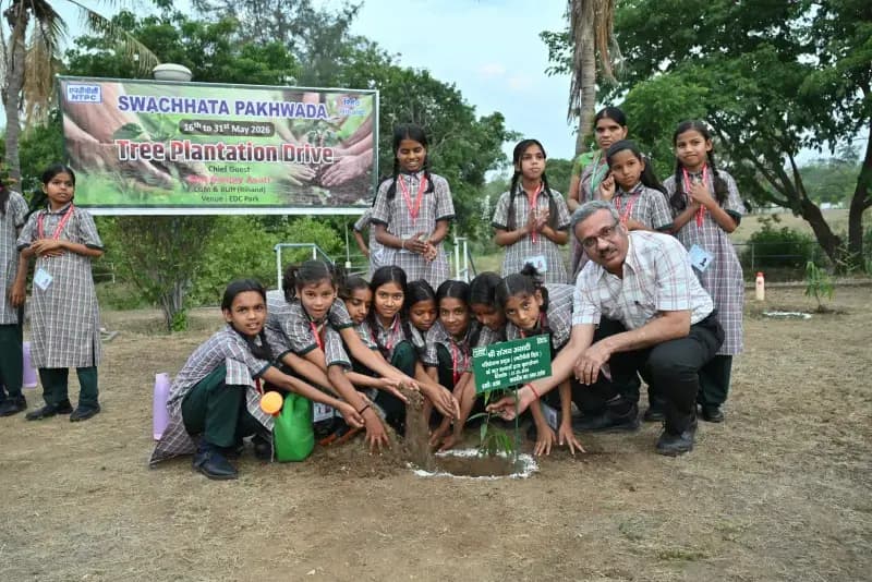 Sonbhadra News: स्वच्छता पखवाड़ा-2026 के तहत एनटीपीसी रिहंद में वृहद वृक्षारोपण अभियान.