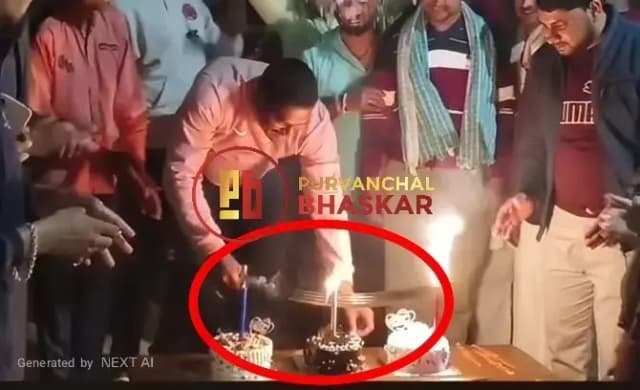 Chandauli News: तलवार से केक काटने का वीडियो वायरल, अब युवक की तलाश में जुटी पुलिस.