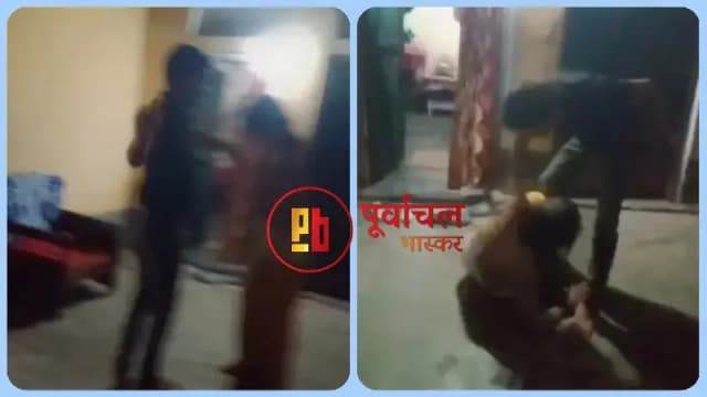 Chandauli Crime: मां और बहन की बेरहमी से पिटाई का वीडियो वायरल, आरोपी बेटा गिरफ्तार, पुलिस कार्रवाई पर उठे सवाल.