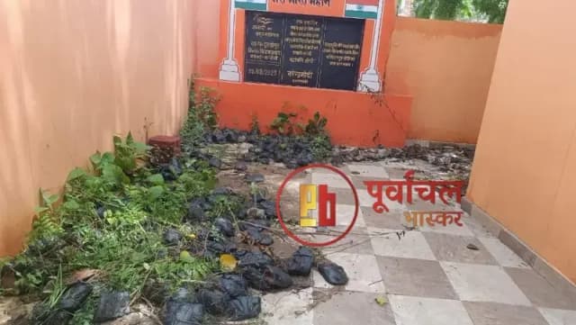 Chandauli News: कागजों में हरा-भरा वृक्षारोपण, दुलहीपुर पंचायत भवन पर सूख रहे 200 से अधिक पौधे.