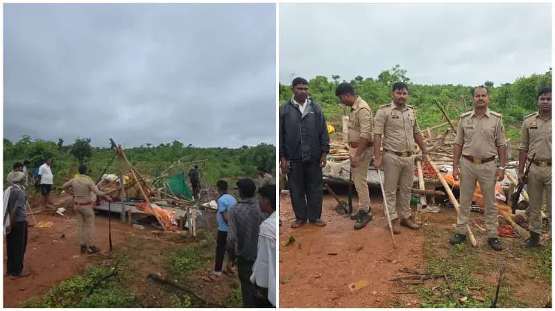 Sonbhadra News: बहेराडोल में पांच बीघा वन भूमि पर कब्जे की कोशिश, वन विभाग ने हटाया अतिक्रमण.