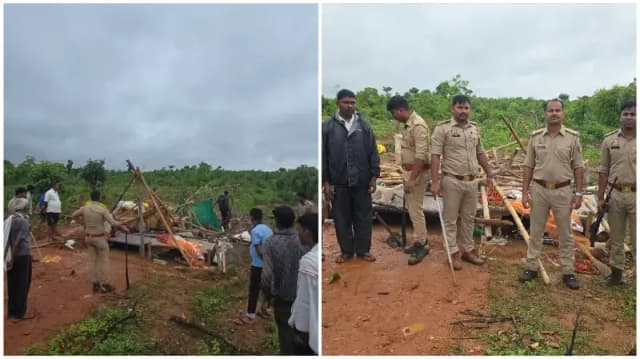 Sonbhadra News: बहेराडोल में पांच बीघा वन भूमि पर कब्जे की कोशिश, वन विभाग ने हटाया अतिक्रमण.