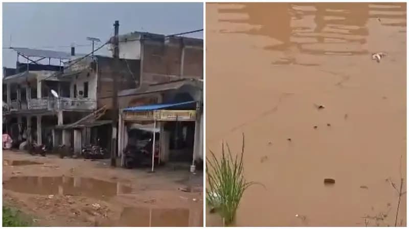 Sonbhadra News: छह साल से जर्जर परसाटोला-चैनपुर मार्ग, बारिश में 2 फीट पानी से आवागमन ठप.