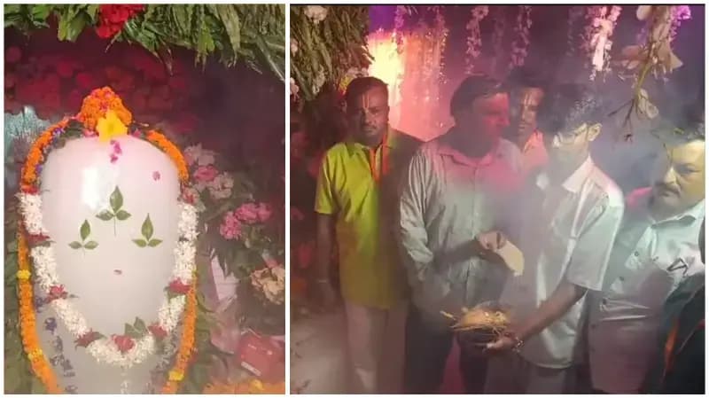 Sonbhadra News: ओबरा में बाबा बर्फानी की भव्य झांकी, दर्शन के लिए उमड़ा श्रद्धालुओं का सैलाब.