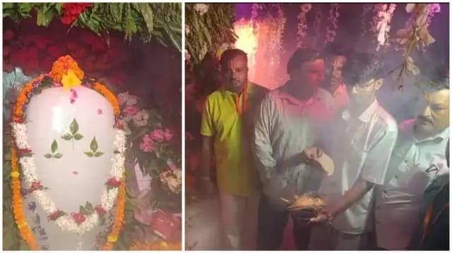 Sonbhadra News: ओबरा में बाबा बर्फानी की भव्य झांकी, दर्शन के लिए उमड़ा श्रद्धालुओं का सैलाब.