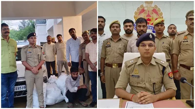 Sonbhadra News: 55.989 किलो गांजा बरामद, अंतरराज्यीय तस्कर गिरफ्तार; कार समेत 35 लाख का माल जब्त.
