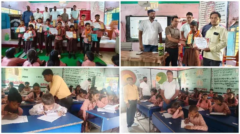 Sonbhadra News: संकुल से ब्लॉक तक पहुंची प्रतिभा, बभनी में 100 मेधावी विद्यार्थियों ने दी परीक्षा.