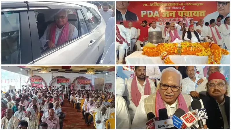 Sonbhadra News: रॉबर्ट्सगंज में पीडीए महासम्मेलन, सामाजिक न्याय की लड़ाई को मजबूत करने का आह्वान.