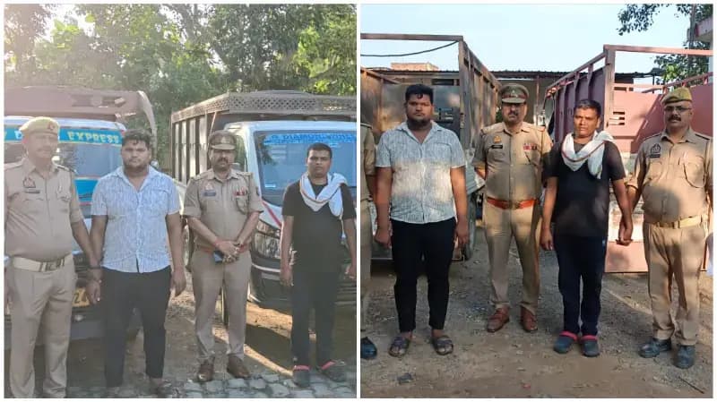 Sonbhadra News: कोन पुलिस ने दो अंतरजनपदीय गोतस्करों को दबोचा, सात गोवंश बरामद.
