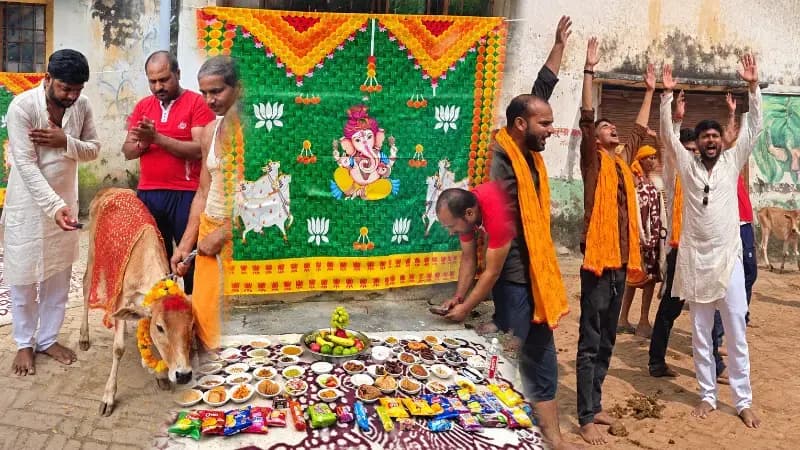 Sonbhadra News: एक साल से भूख के अंधेरे में उम्मीद की रोशनी जला रहा ‘गौ वसुंधरा नर सेवा फाउंडेशन’ ने मनाया गौ पूजन के साथ पहली वर्षगांठ.