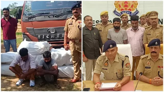 Sonbhadra News: ऑपरेशन शुद्धि का बड़ा वार: 220 किलो गांजा के साथ दो तस्कर गिरफ्तार, गुप्त केबिन में छिपी थी 1.10 करोड़ की खेप.