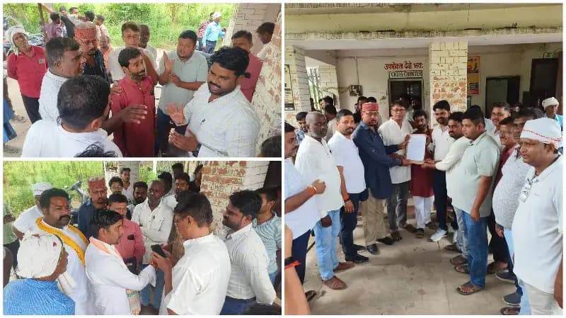 Sonbhadra News: अघोषित बिजली कटौती से आक्रोशित नगरवासियों ने सबस्टेशन में किया प्रदर्शन.