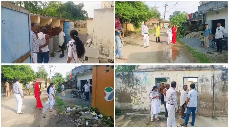 Sonbhadra News: खैरटिया में सरकारी नाली पाटने की शिकायत, पंचायत सचिव ने किया निरीक्षण.