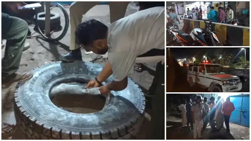 Sonbhadra News: हाईवा के टायर ट्यूब में हवा भरते समय रिम छटका, 23 वर्षीय मिस्त्री की मौत.