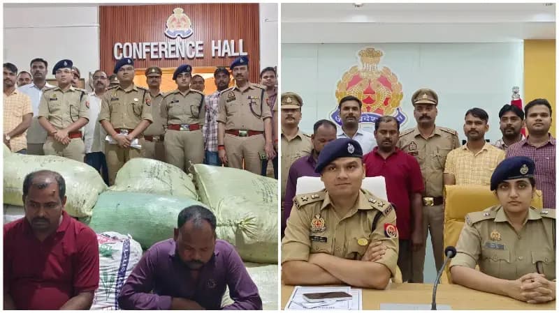 Sonbhadra News: शाहगंज में 6 क्विंटल 25 किलो गांजा बरामद, ओडिशा के दो तस्कर गिरफ्तार.