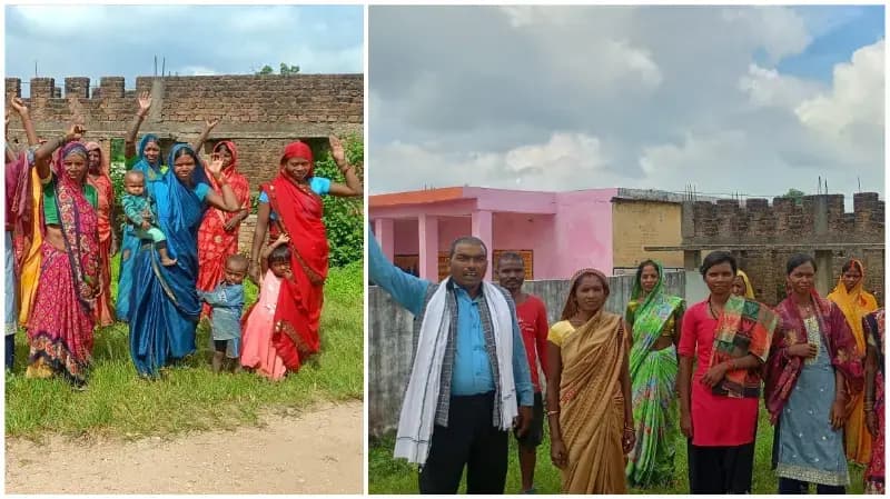 Sonbhadra News: संवरा में चार साल से अधूरा पड़ा मिनी आंगनबाड़ी केंद्र, ग्रामीणों ने किया प्रदर्शन.