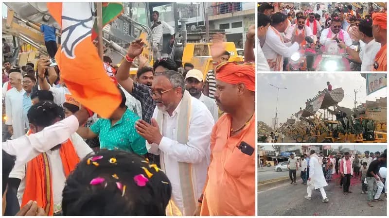 Sonbhadra News: सेवा संकल्प यात्रा के स्वागत समारोह में विधायक ने दिया स्वच्छता का संदेश, सड़क से उठाई प्लास्टिक थैली.