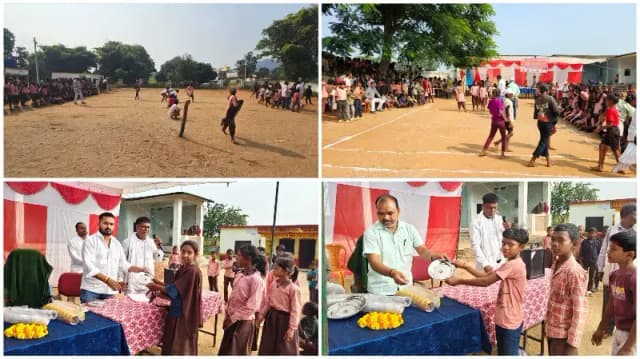 Sonbhadra News: न्याय पंचायत स्तरीय खेलकूद प्रतियोगिता में बच्चों ने दिखाया दमखम.