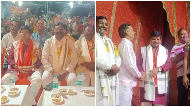 Sonbhadra News: बीजपुर के दुर्गा पूजा में पहुंचे ब्लॉक प्रमुख मानसिंह गोंड, बच्चों की शिक्षा पर दिया जोर.