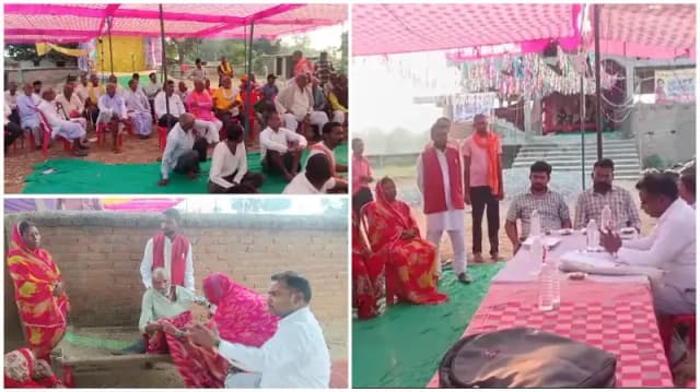 Sonbhadra News: बैना गांव में राधा-कृष्ण मंदिर की जमीन को लेकर विवाद, डीएम के निर्देश पर राजस्व टीम ने की जांच.