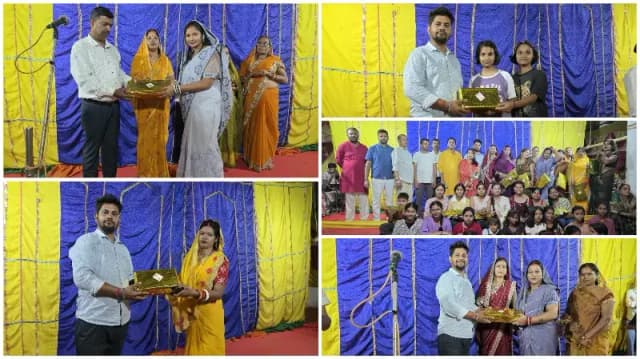 Sonbhadra News: बभनी में डांडिया महोत्सव की 50 प्रतिभागियों को उपहार देकर किया सम्मानित.