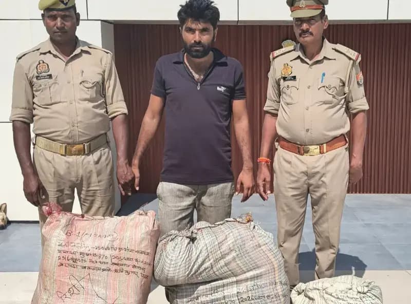 Sonbhadra News: 60 किलो गांजा बरामद, ₹30.25 लाख बताई गई कीमत; काजू के छिलकों की आड़ में हो रही थी तस्करी.