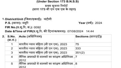 भारतीय न्याय संहिता के तहत दर्ज हुआ मुकदमा