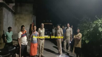 भेड़िये के हमले की सूचना पर मौके पर पहुंची बलुआ पुलिस