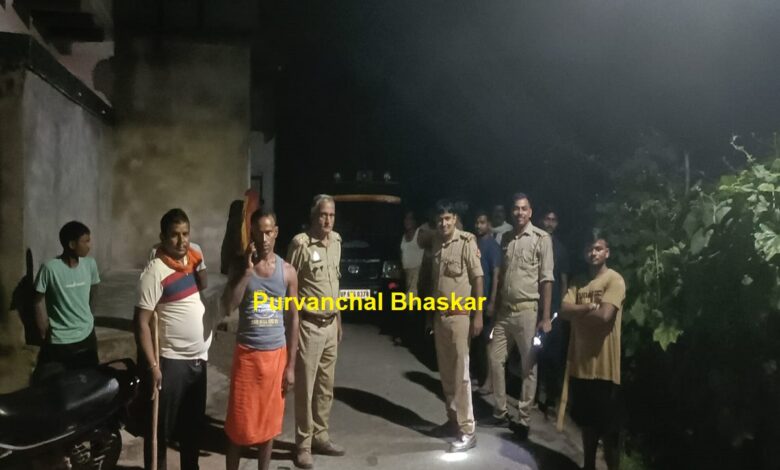 भेड़िये के हमले की सूचना पर मौके पर पहुंची बलुआ पुलिस