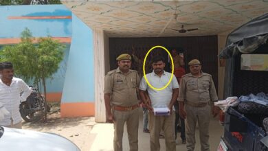 बलुआ पुलिस की गिरफ्त में आरोपी बरामद असलहा