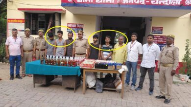 थाना धीना पुलिस और आरपीएफ की गिरफ्त में शराब तस्कर बरामद शराब