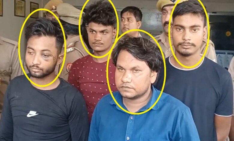 मुग़लसराय कोतवाली पुलिस की गिरफ्त में पकडे गए आरोपी